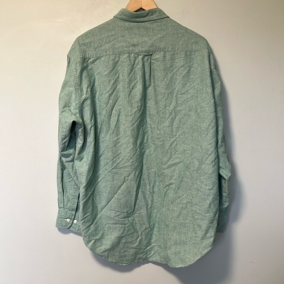 Chaps Ralph Lauren Men's Green Button-Down Shirt - Picture 5 of 5